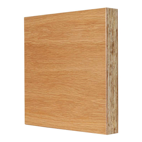 1-¾" plain sawn white oak flush door corner sample